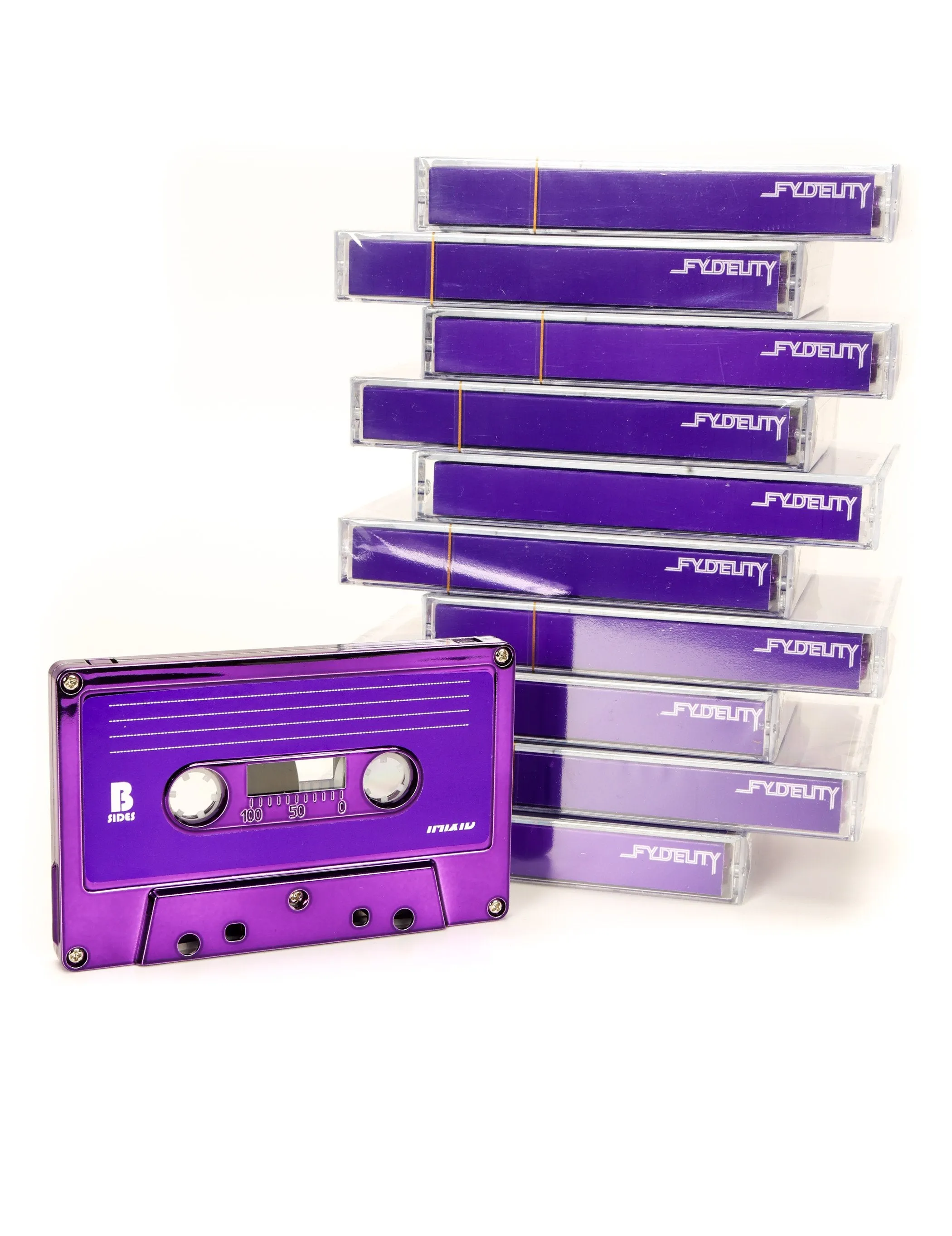 Cassette Tapes | Blank 60 Min 10-Pack | Purple Chrome