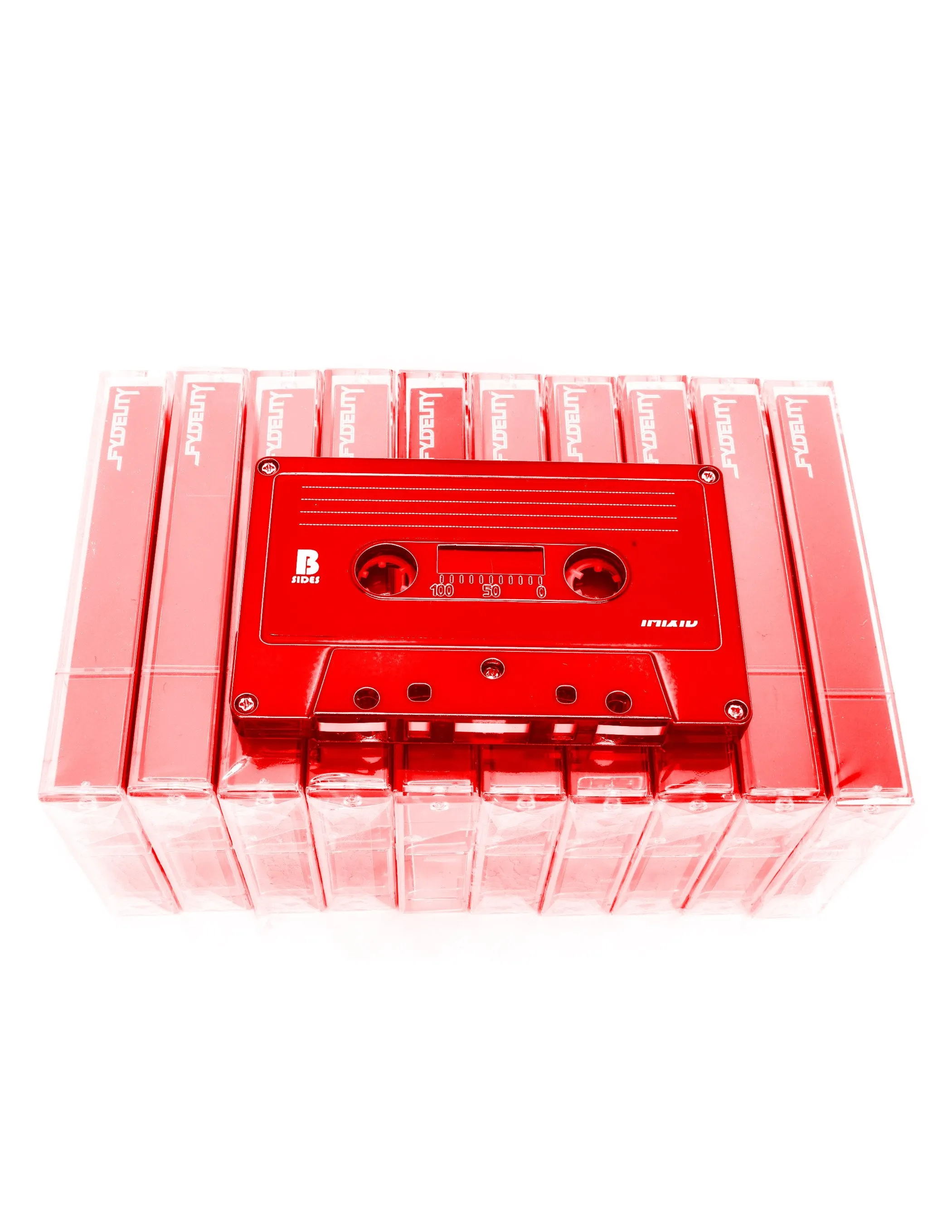 Cassette Tapes | Blank 60 Min 10-Pack | Red Chrome