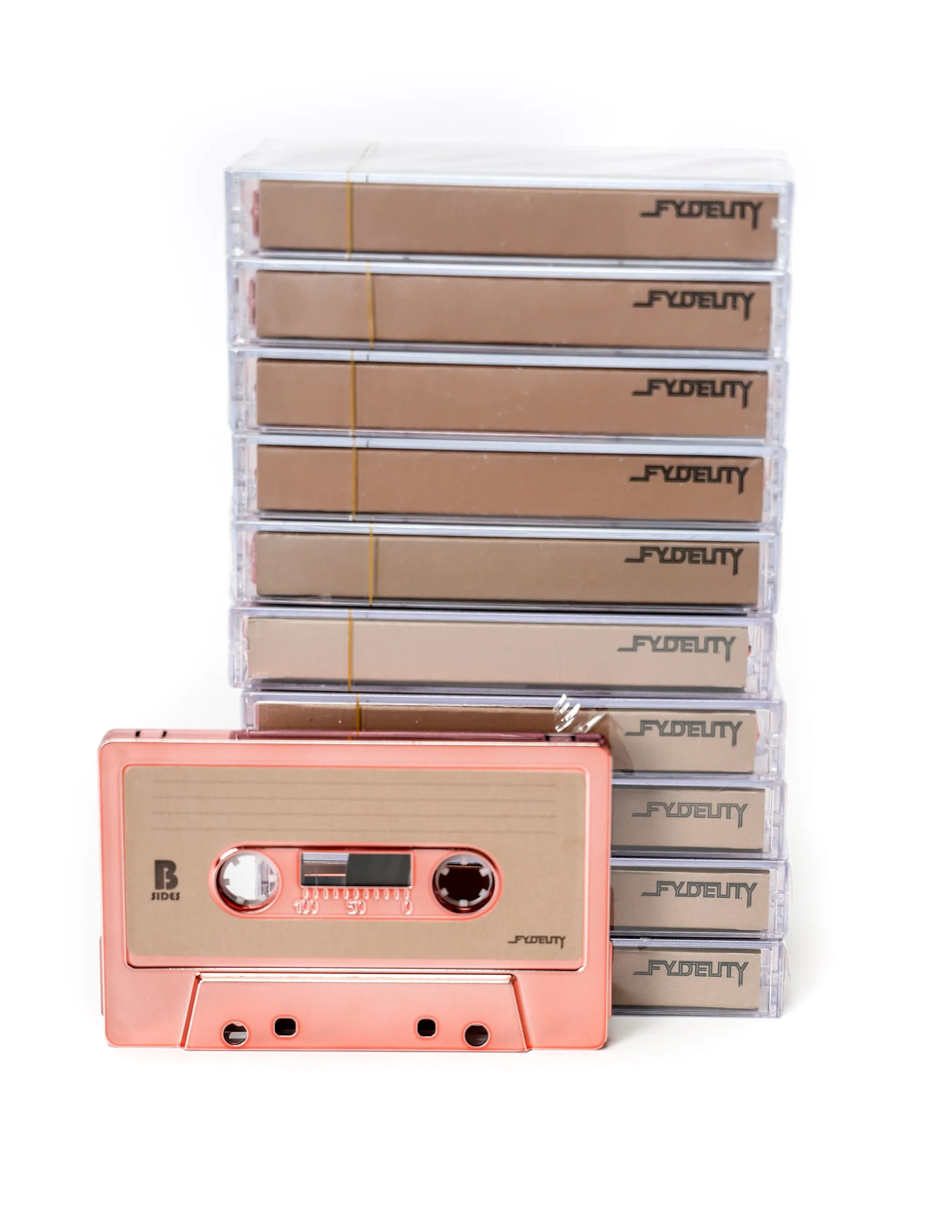 Cassette Tapes | Blank 60 Min 10-Pack | Rose Gold CHROME