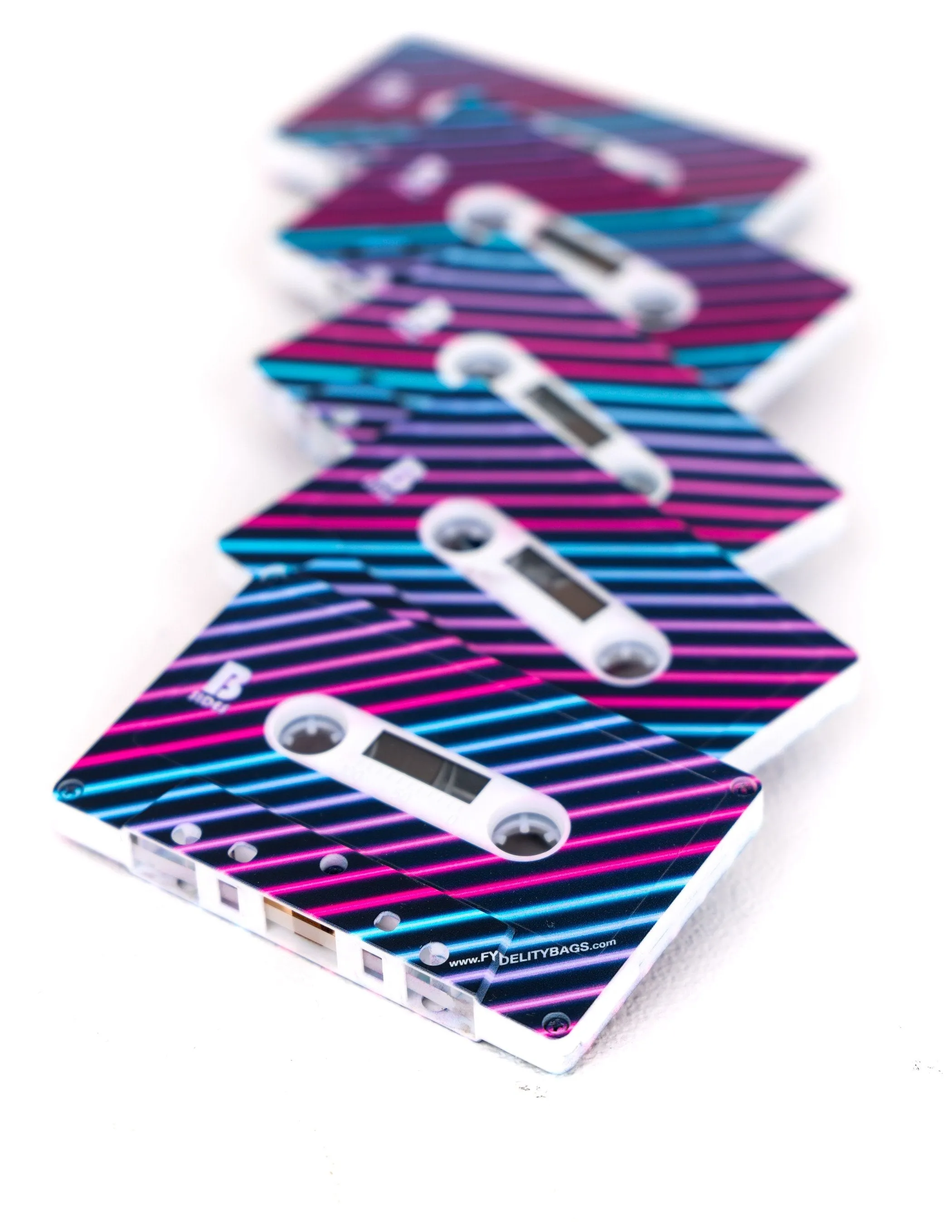 Cassette Tapes | Blank 60 Min 5-Pack | 80's Fruit Stripe