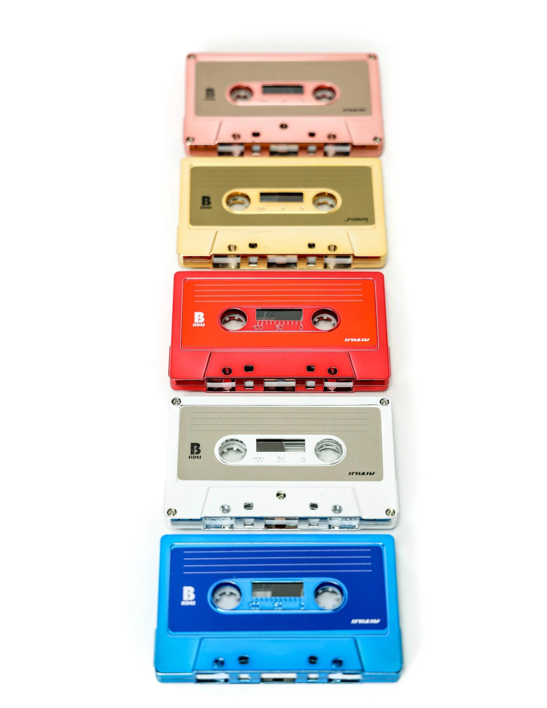 Cassette Tapes | Blank 60 Min 5-Pack | Assorted CHROME