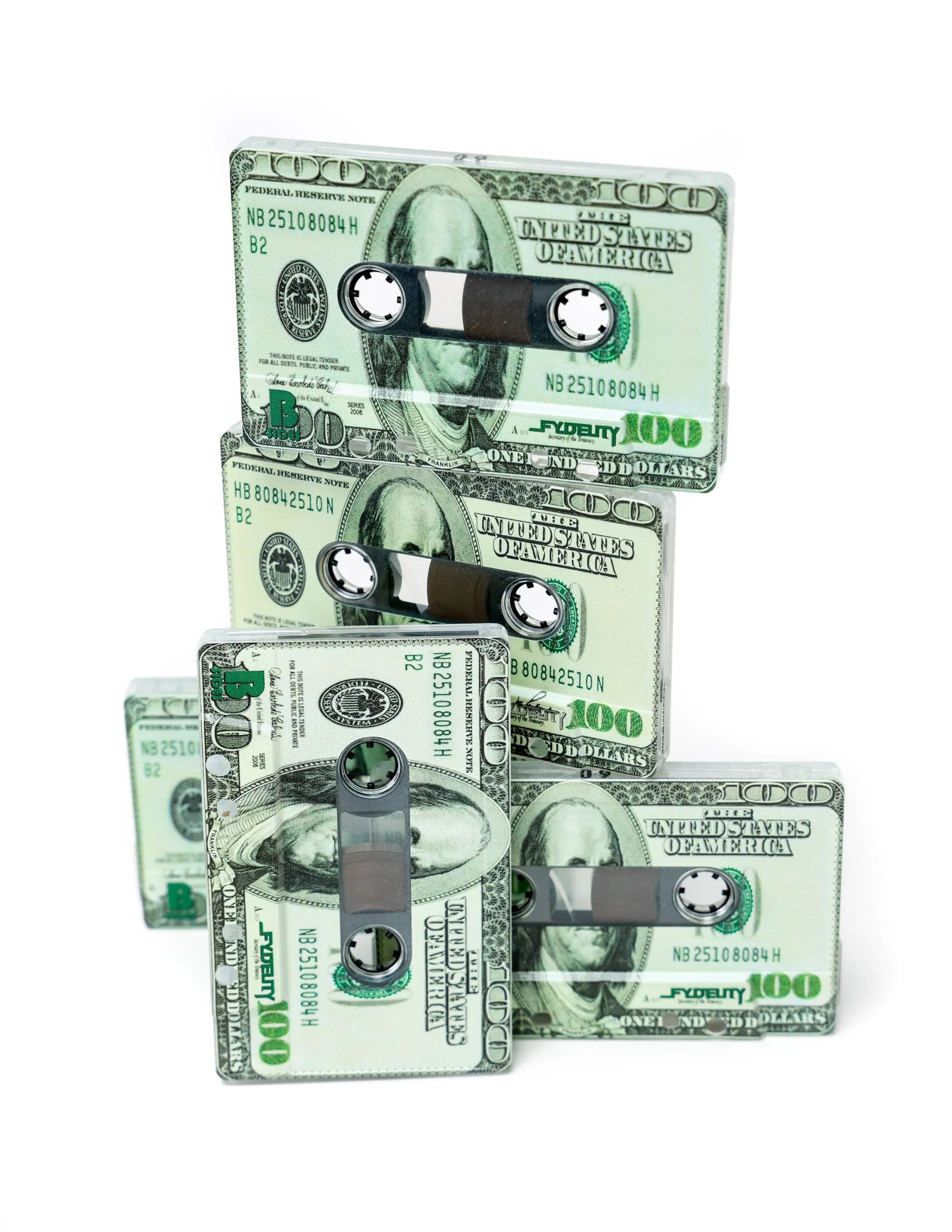 Cassette Tapes | Blank 60 Min 5-Pack | Benjamins $100
