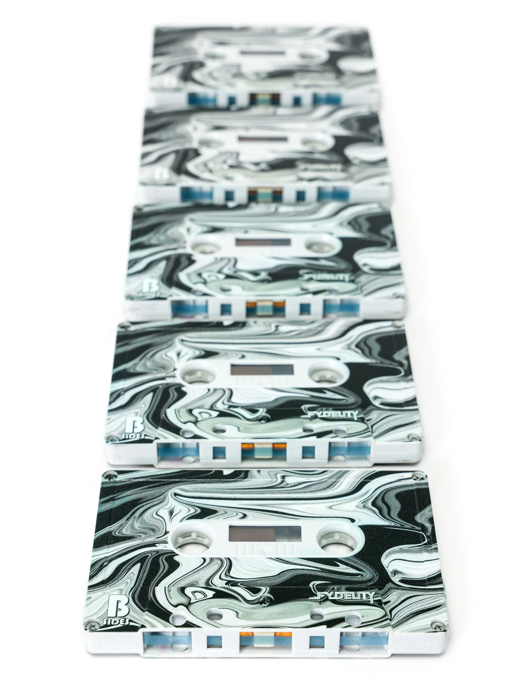 Cassette Tapes | Blank 60 Min 5-Pack | Black Swirl