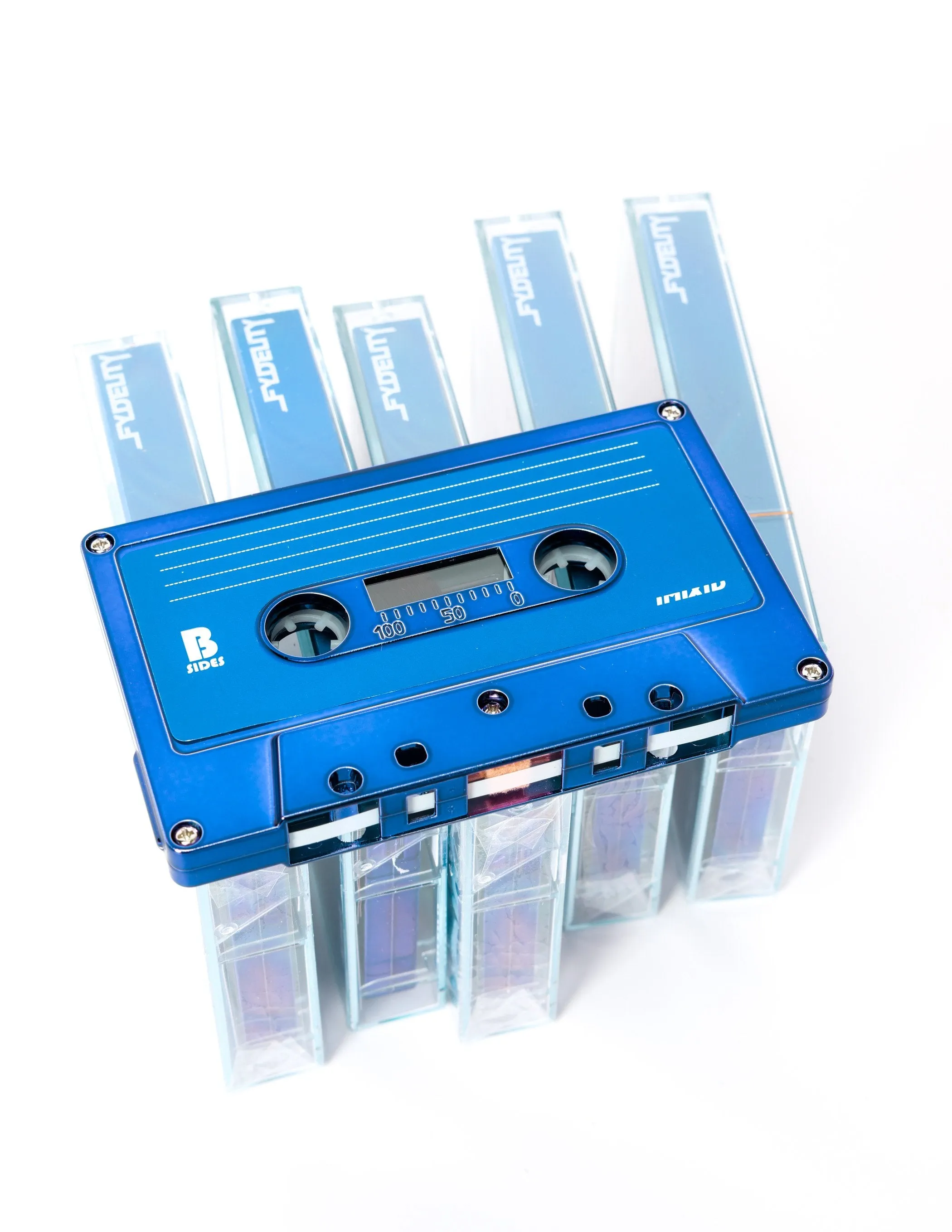 Cassette Tapes | Blank 60 Min 5-Pack | Blue Chrome
