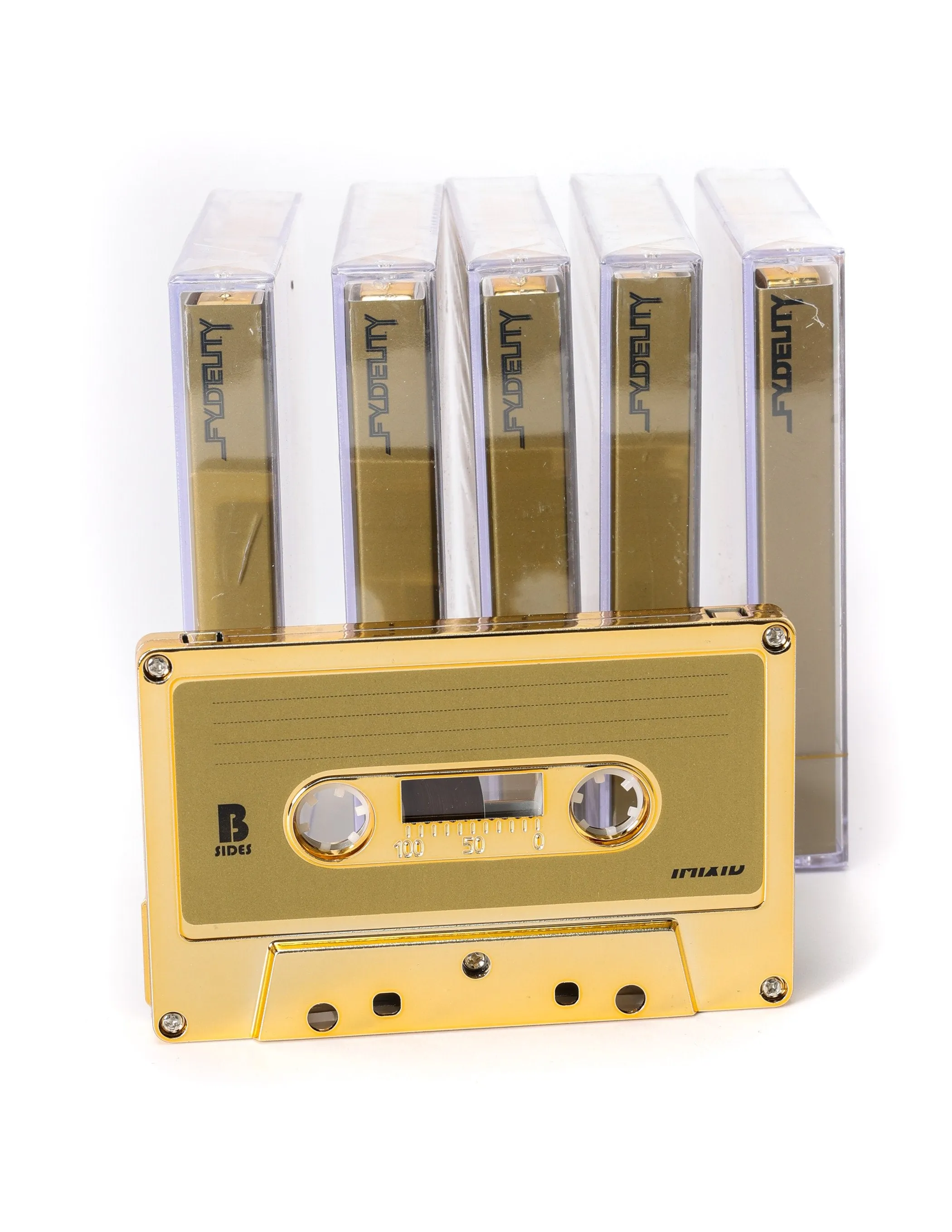 Cassette Tapes | Blank 60 Min 5-Pack | Gold CHROME