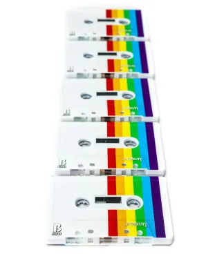Cassette Tapes | Blank 60 Min 5-Pack | PRIDE Rainbow
