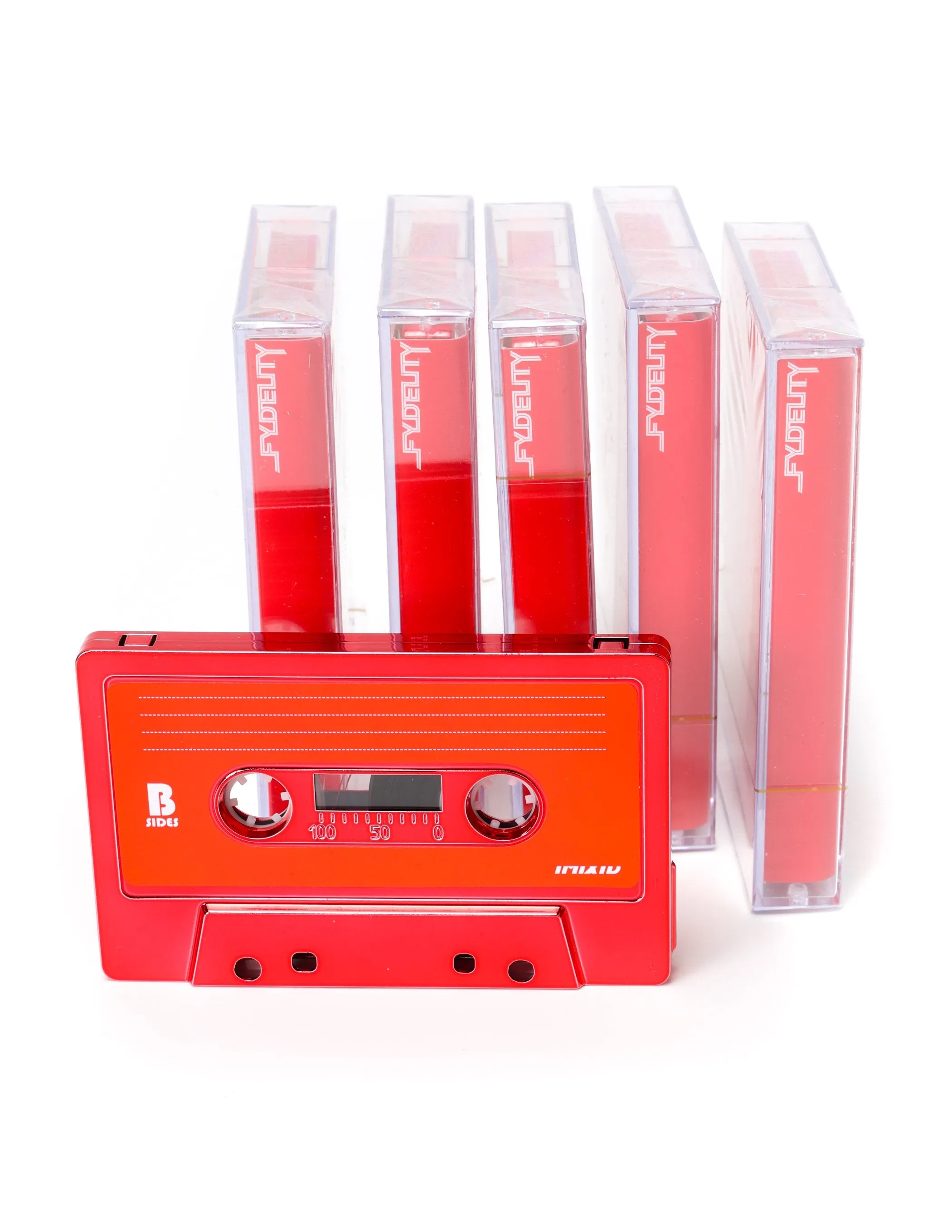 Cassette Tapes | Blank 60 Min 5-Pack | Red Chrome