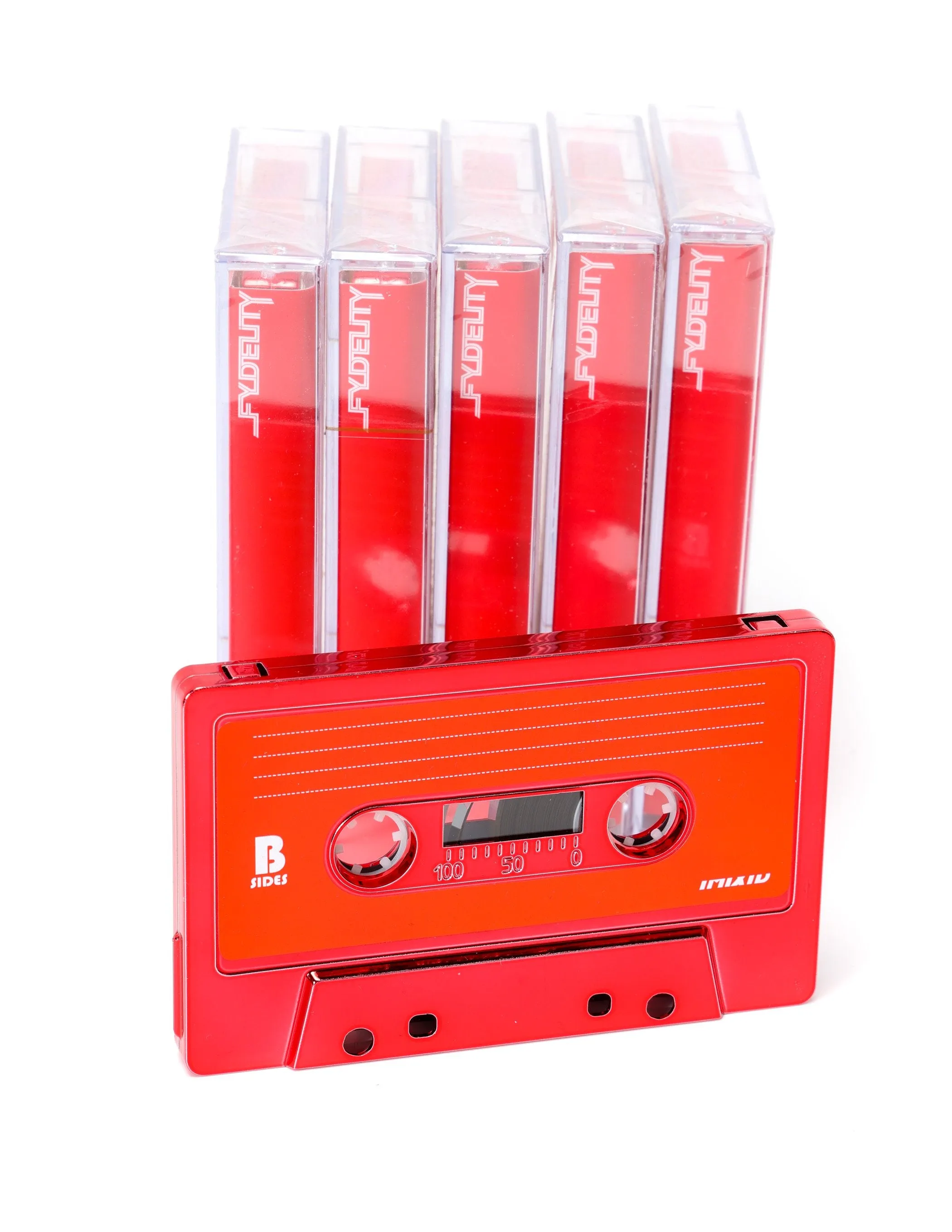 Cassette Tapes | Blank 60 Min 5-Pack | Red Chrome