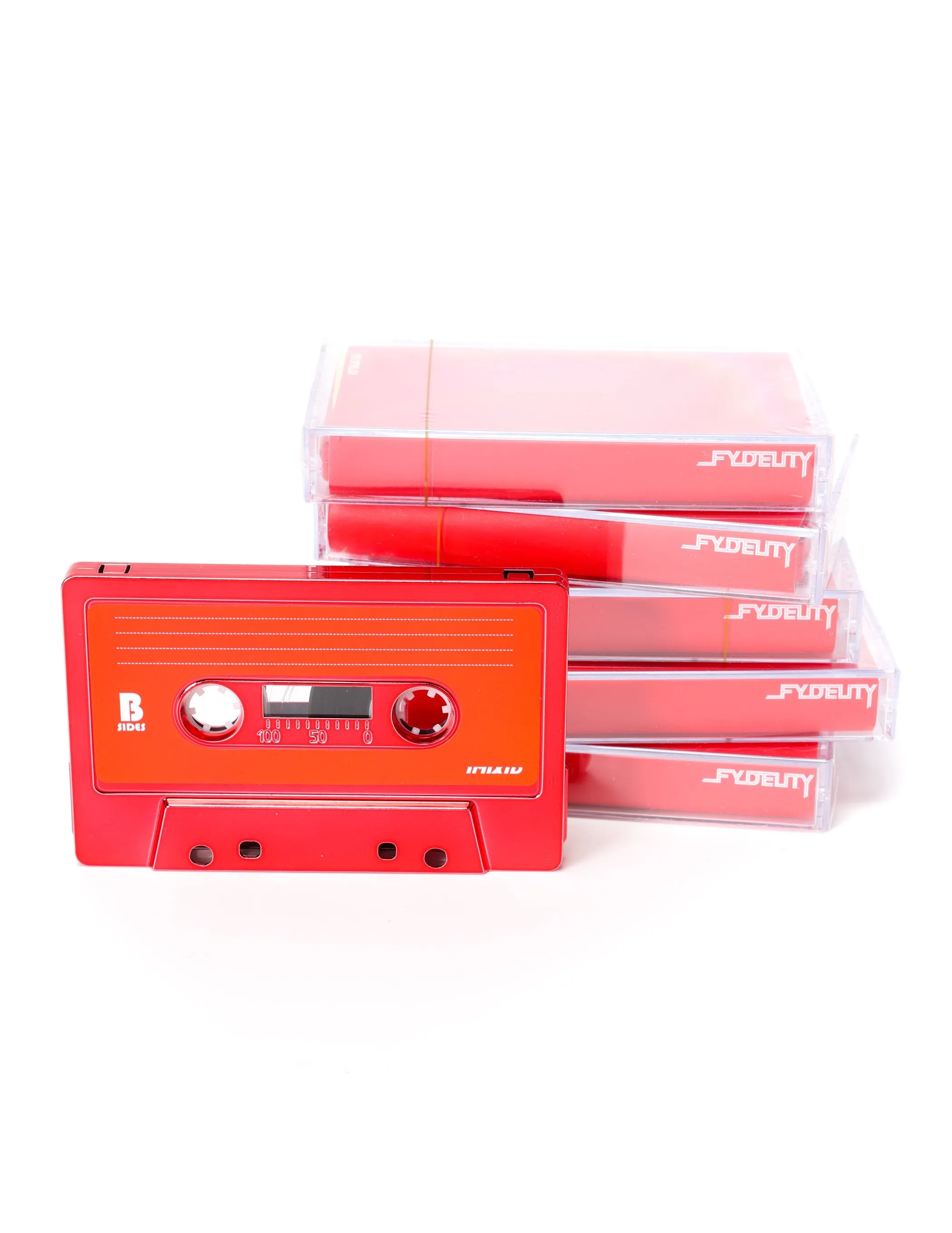 Cassette Tapes | Blank 60 Min 5-Pack | Red Chrome