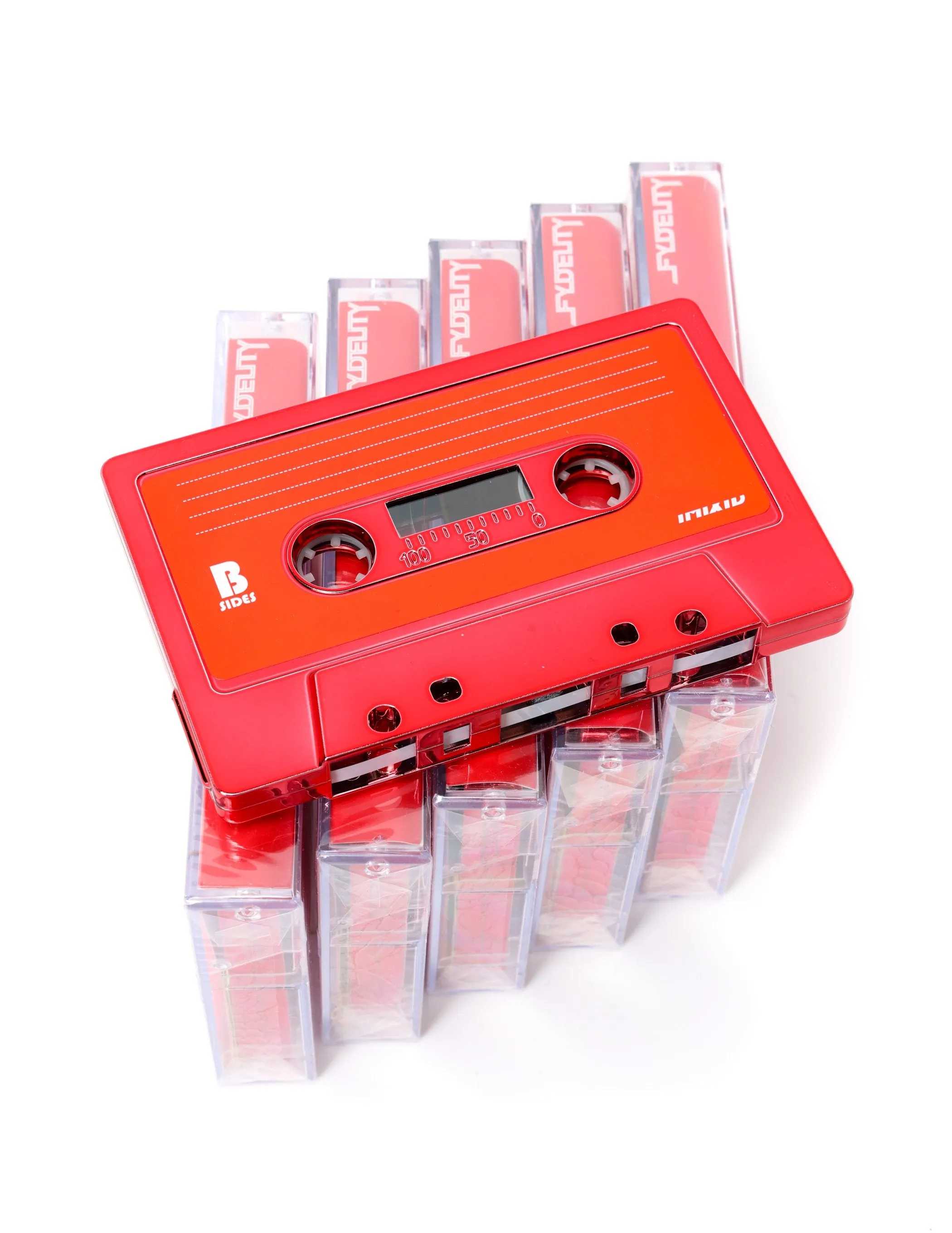 Cassette Tapes | Blank 60 Min 5-Pack | Red Chrome