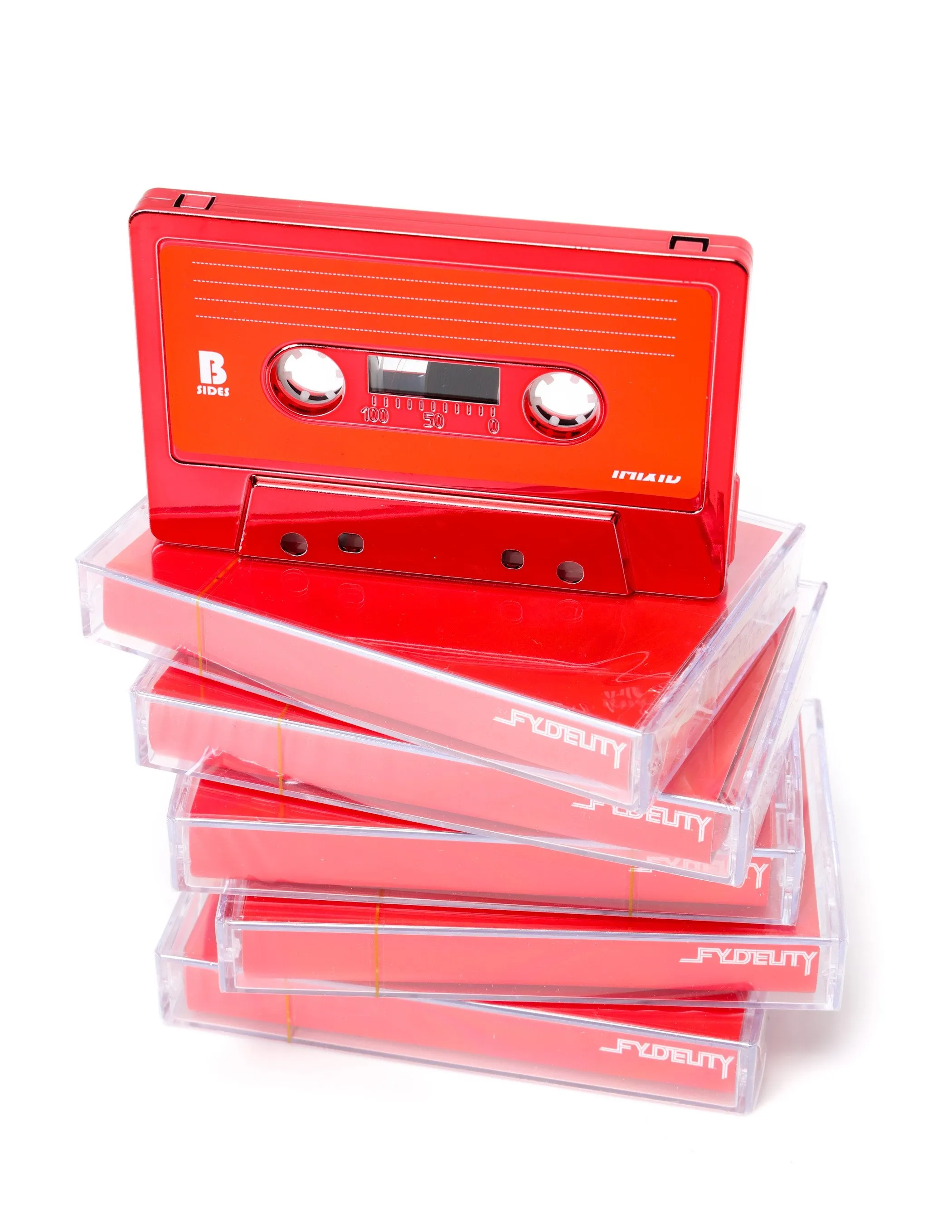 Cassette Tapes | Blank 60 Min 5-Pack | Red Chrome