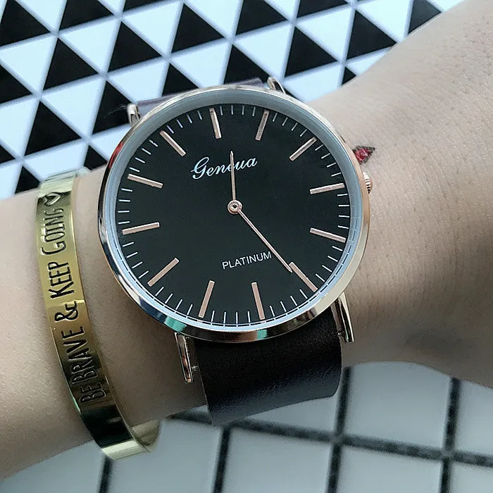 Classic Ultra-thin Large Dial Business Casual Leather Watch Famous Quartz Watch Male Clock Wrist Watch Relogio Masculino