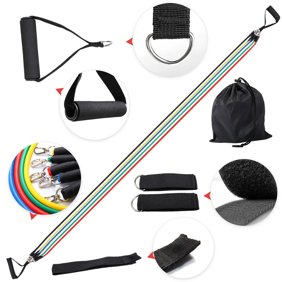 (Clearance Sale)Resistance training band pull rope fitness suit suitable for indoor fitness
