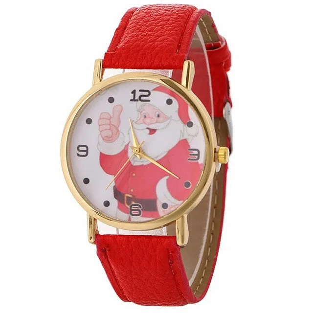 Creative  Santa Clause Pattern Women Watch