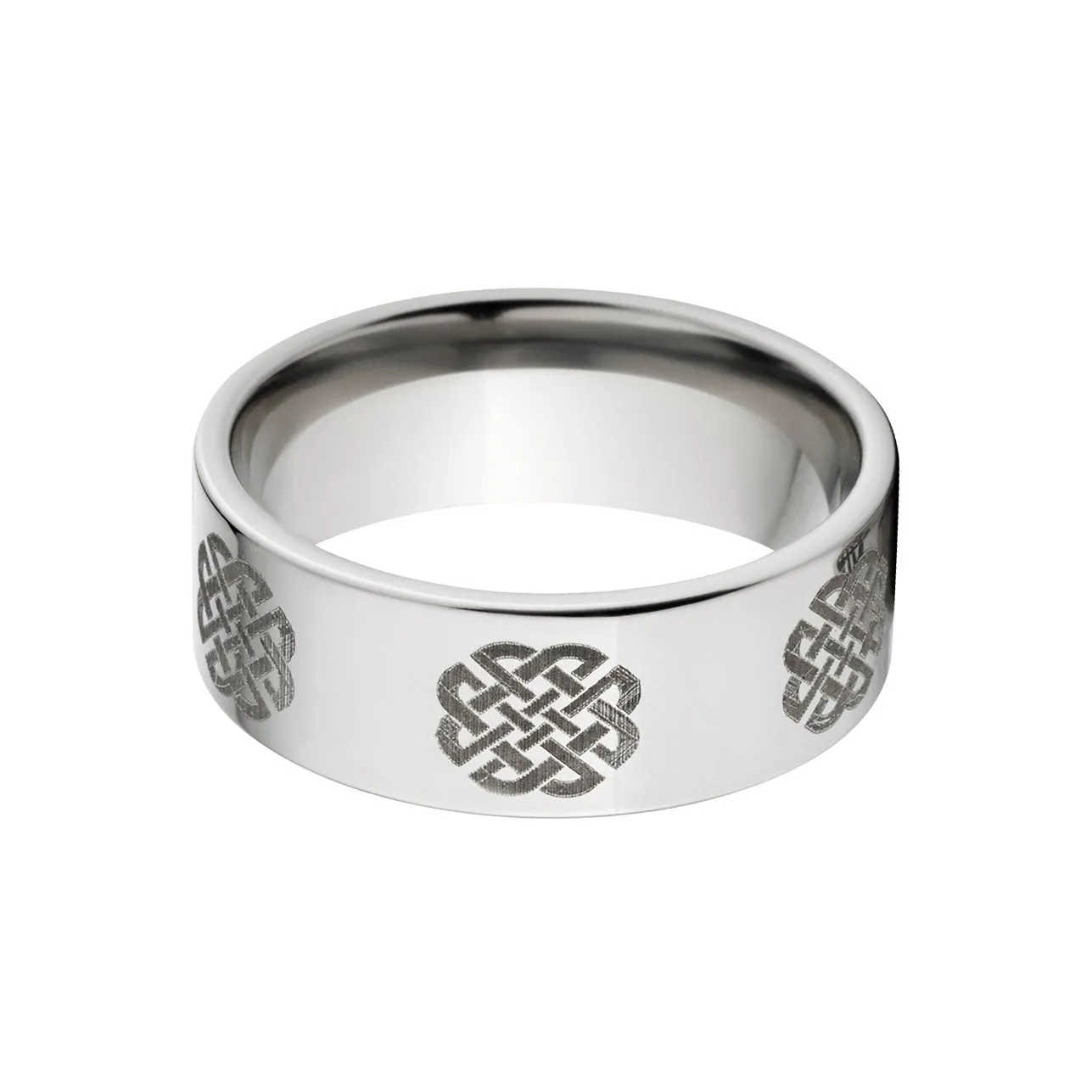 Custom Celtic Rings, 8mm Titanium Celtic Ring