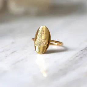 Custom Engraved Birth Flower Ring