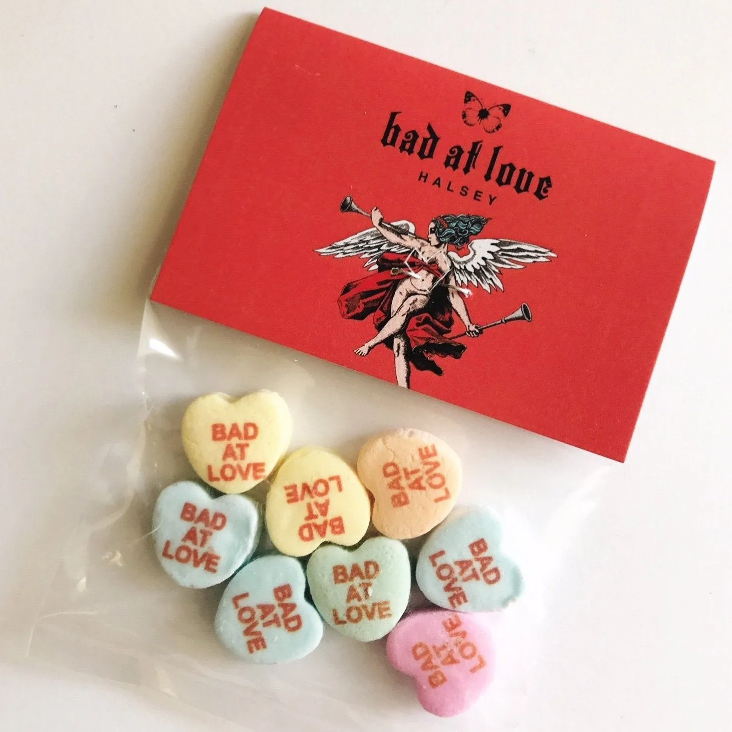 Customized Candy Hearts Personalized Bags - 8 Candies Per Bag (100 Bag Minimum)