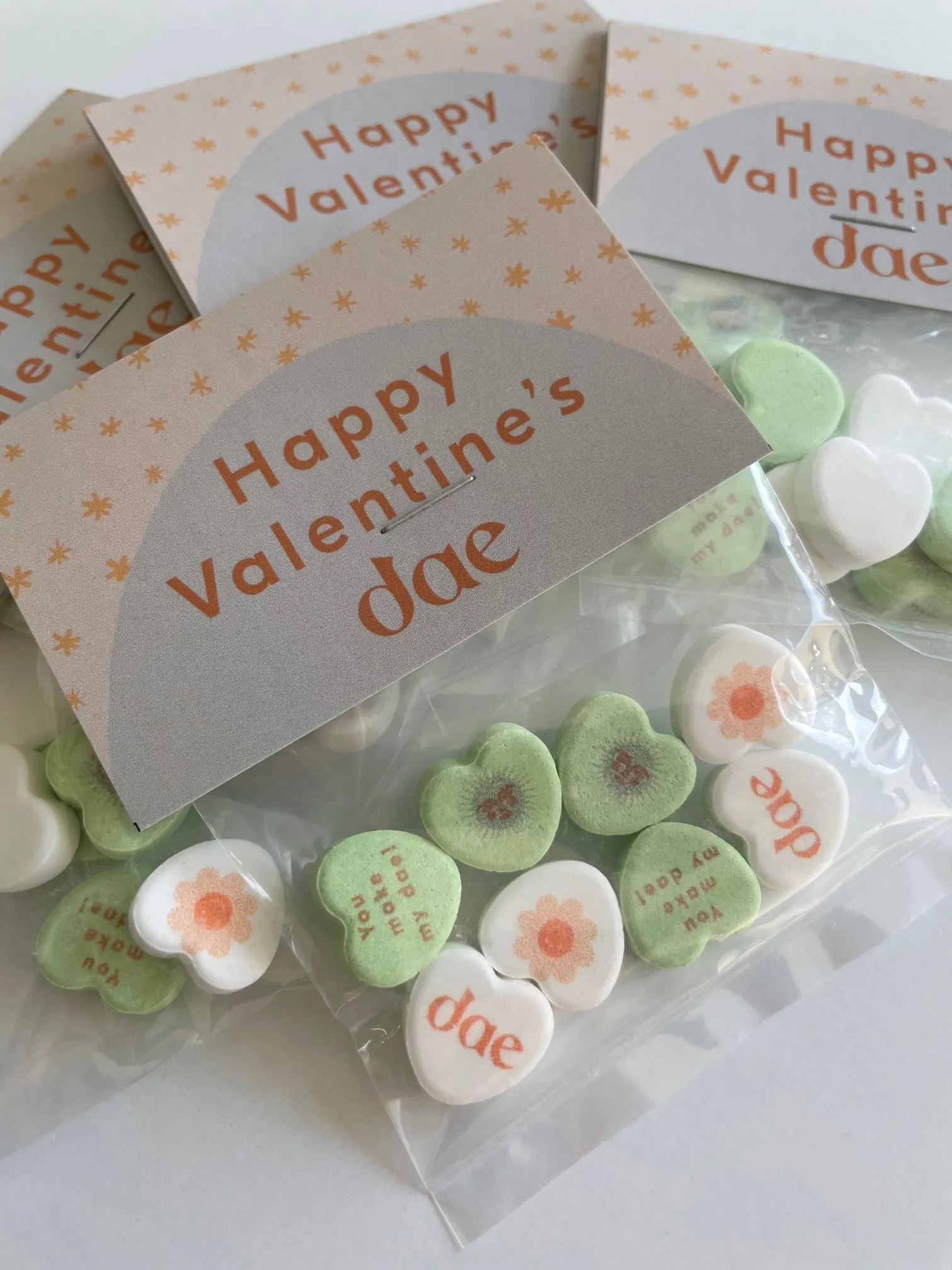Customized Candy Hearts Personalized Bags - 8 Candies Per Bag (100 Bag Minimum)