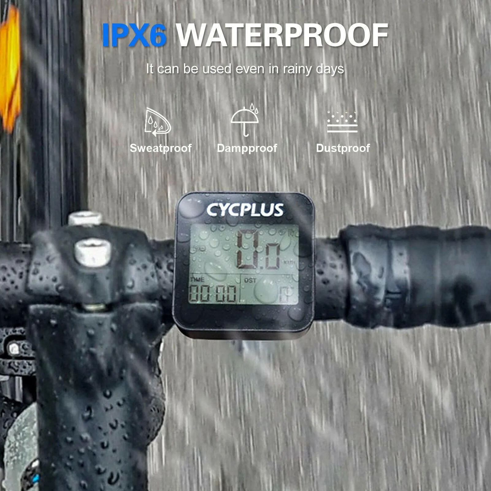 CYCPLUS G1 Wireless GPS Bike Computer Bicycle Speedometer with Mount Holder IPX6 Waterproof Cycling Speedometer Bike Accessories