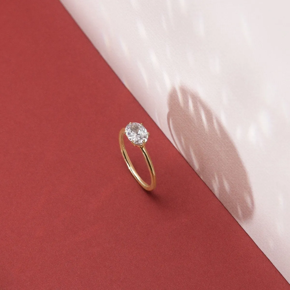 East-West Hidden Halo Engagement Ring