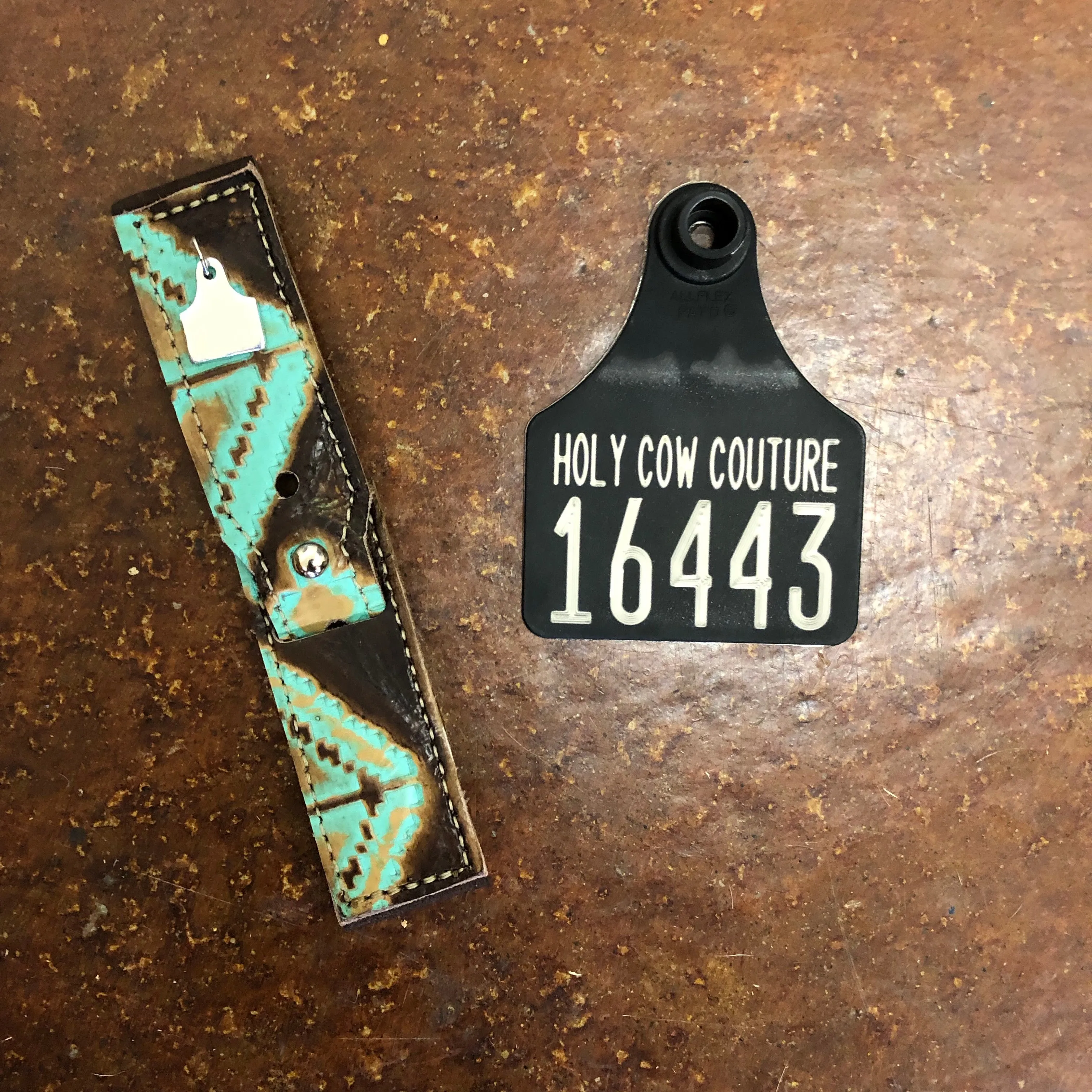 Embossed Leather Apple Watch Band - Small #16443