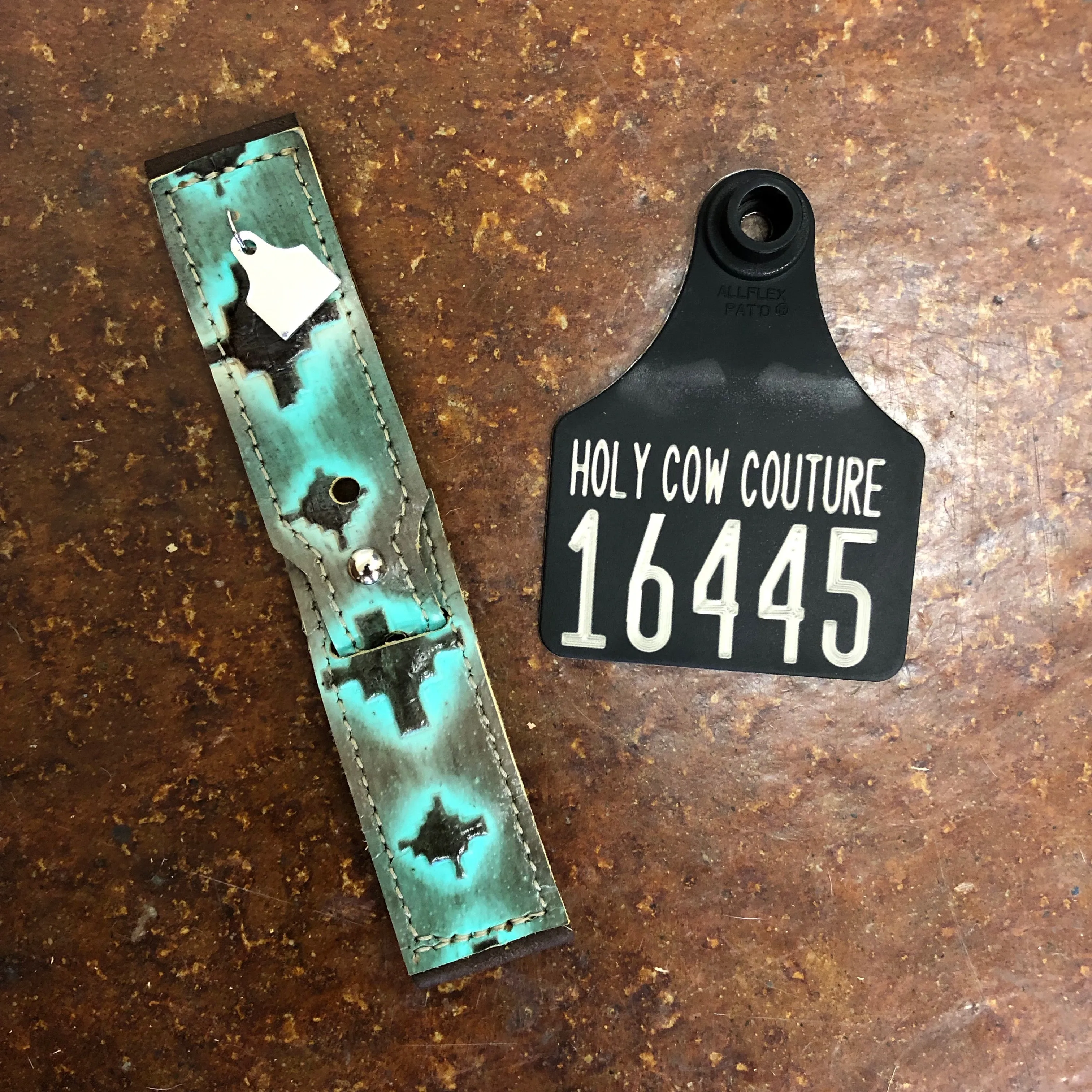 Embossed Leather Apple Watch Band - Small #16445