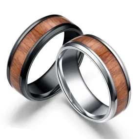 Engravable Wooden Matching Rings for Couples