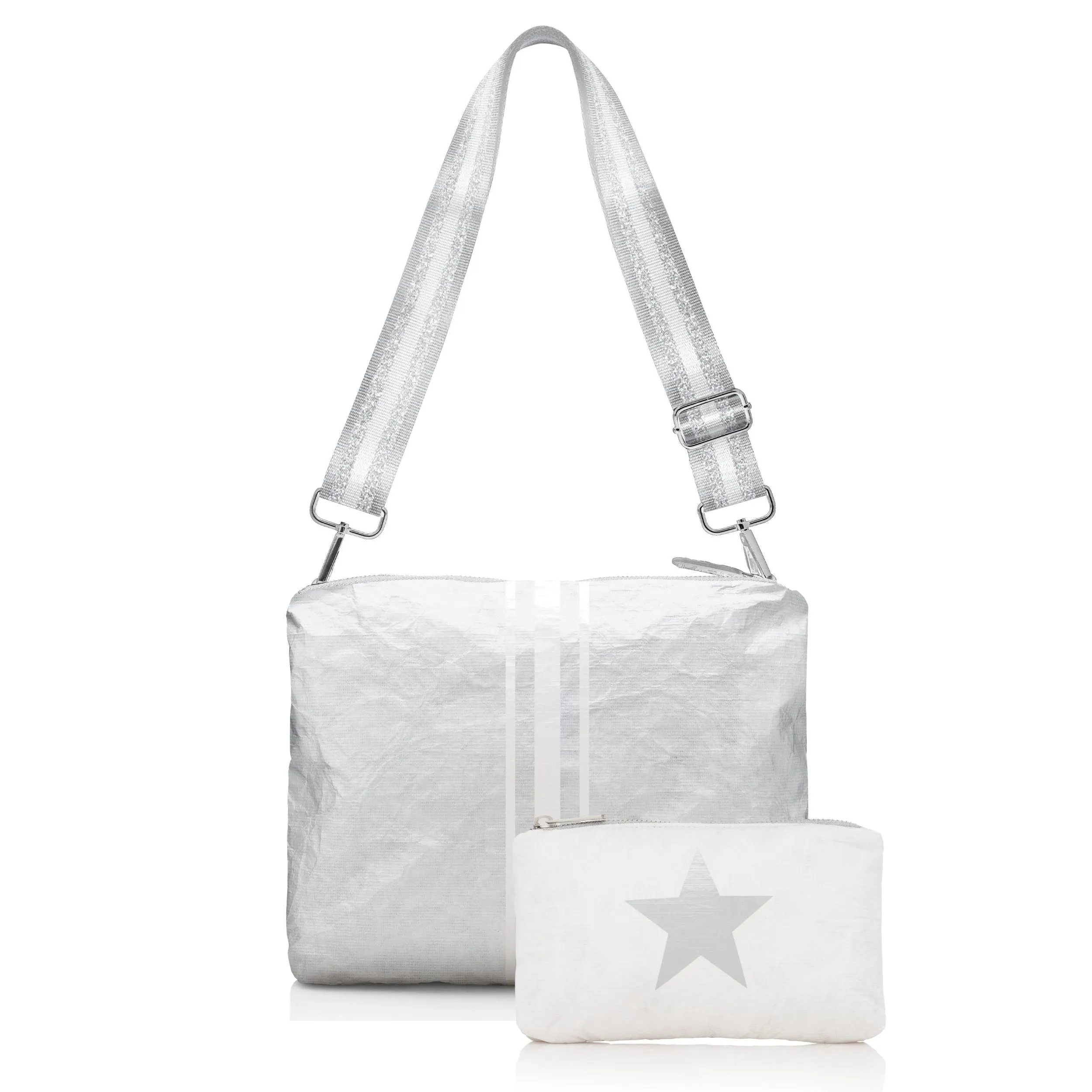 Everyday Purse Essentials Two Pack - Silver and Shimmer White