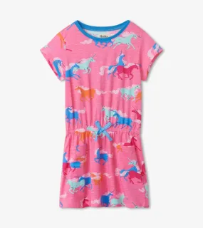 Frolicking Unicorns Drop Waist Dress | Hatley