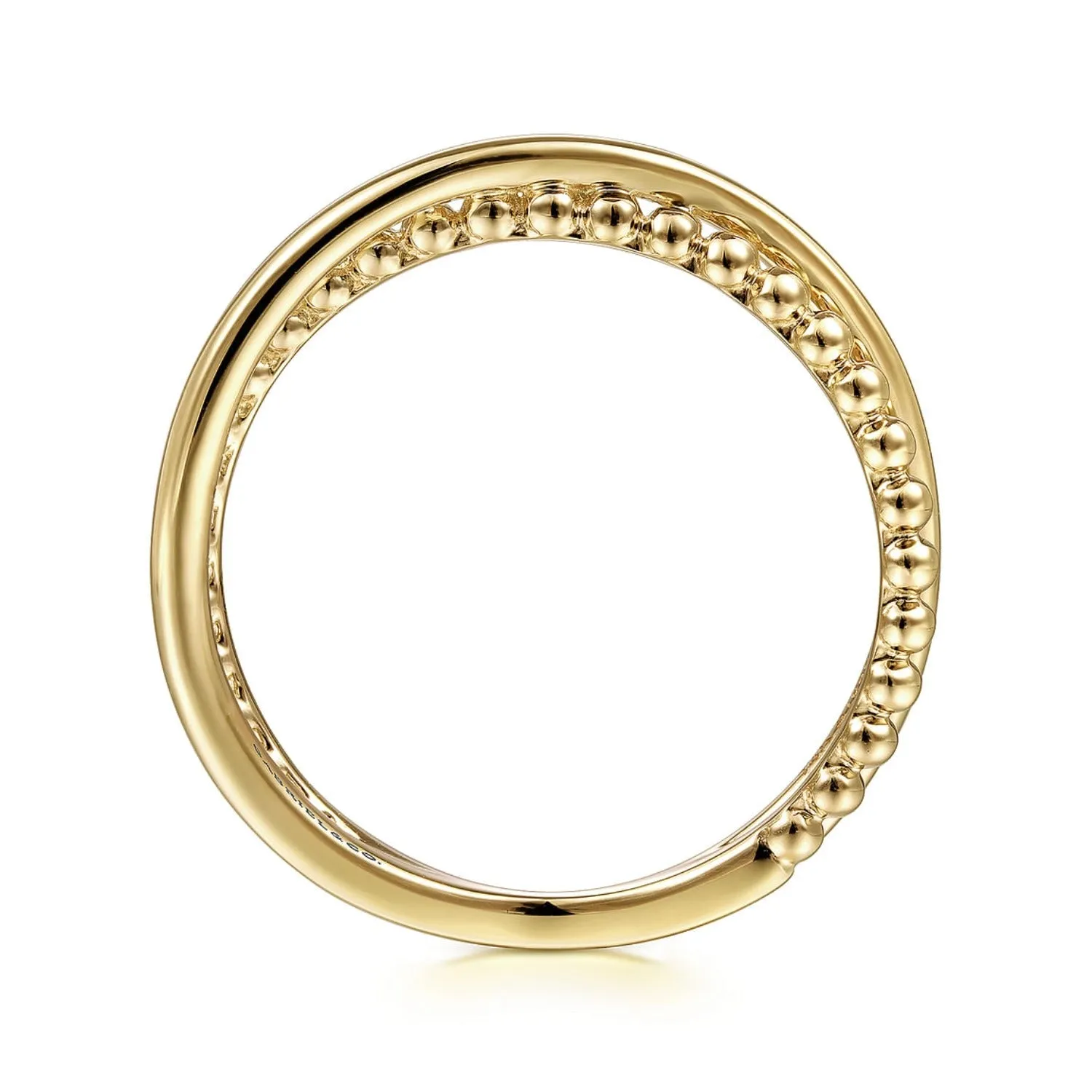 Gabriel & Co. Bujukan Ball Criss Cross Ring