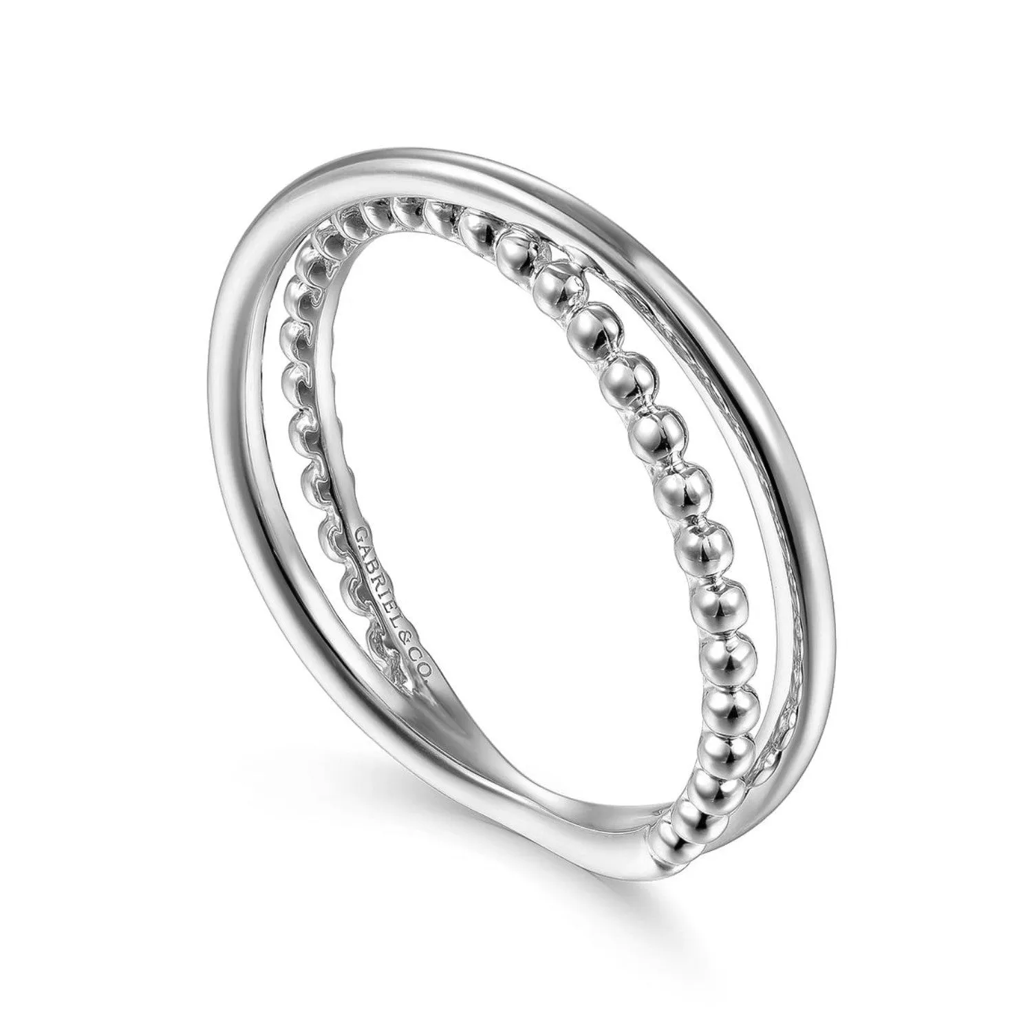 Gabriel & Co. Bujukan Ball Criss Cross Ring
