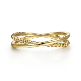 Gabriel & Co. Bujukan Ball Criss Cross Ring