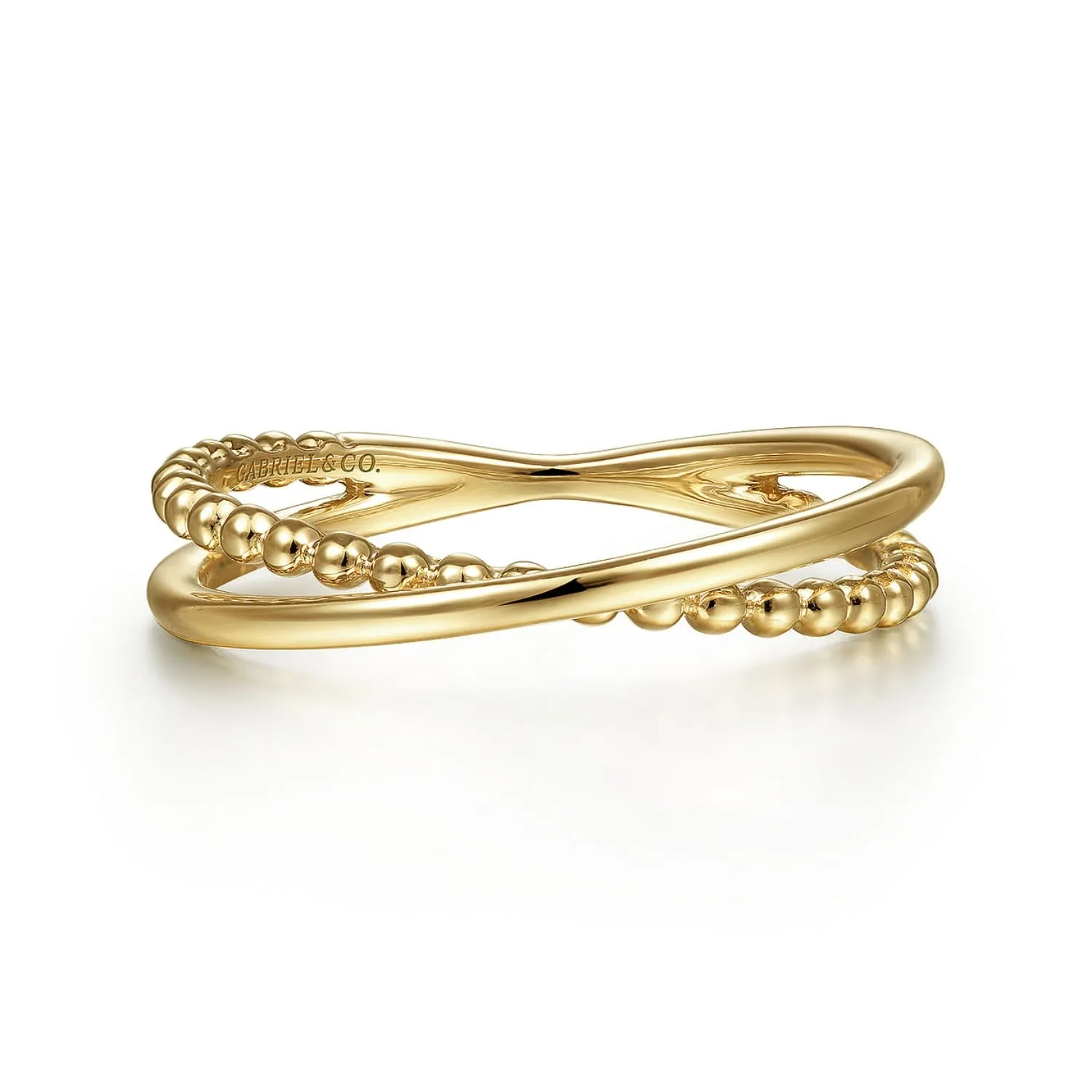 Gabriel & Co. Bujukan Ball Criss Cross Ring