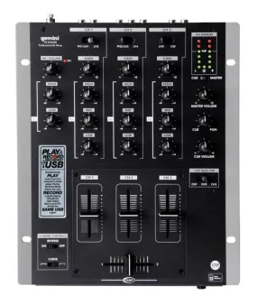 Gemini PS-626USB Pro 3-Channel Stereo Mixer with USB