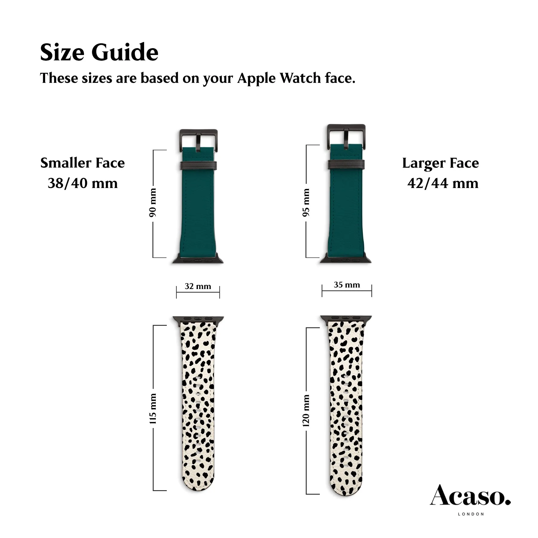 Geo Dalmatian Teal Apple Watch Strap
