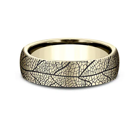 Gold Leaf Patterned Men's Band