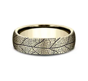 Gold Leaf Patterned Men's Band