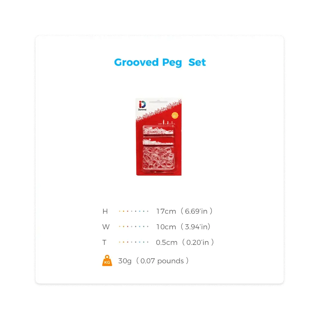 Grooved Peg Set