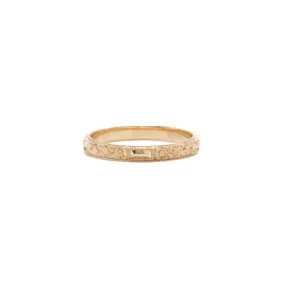 Hand Engraved Floral Band