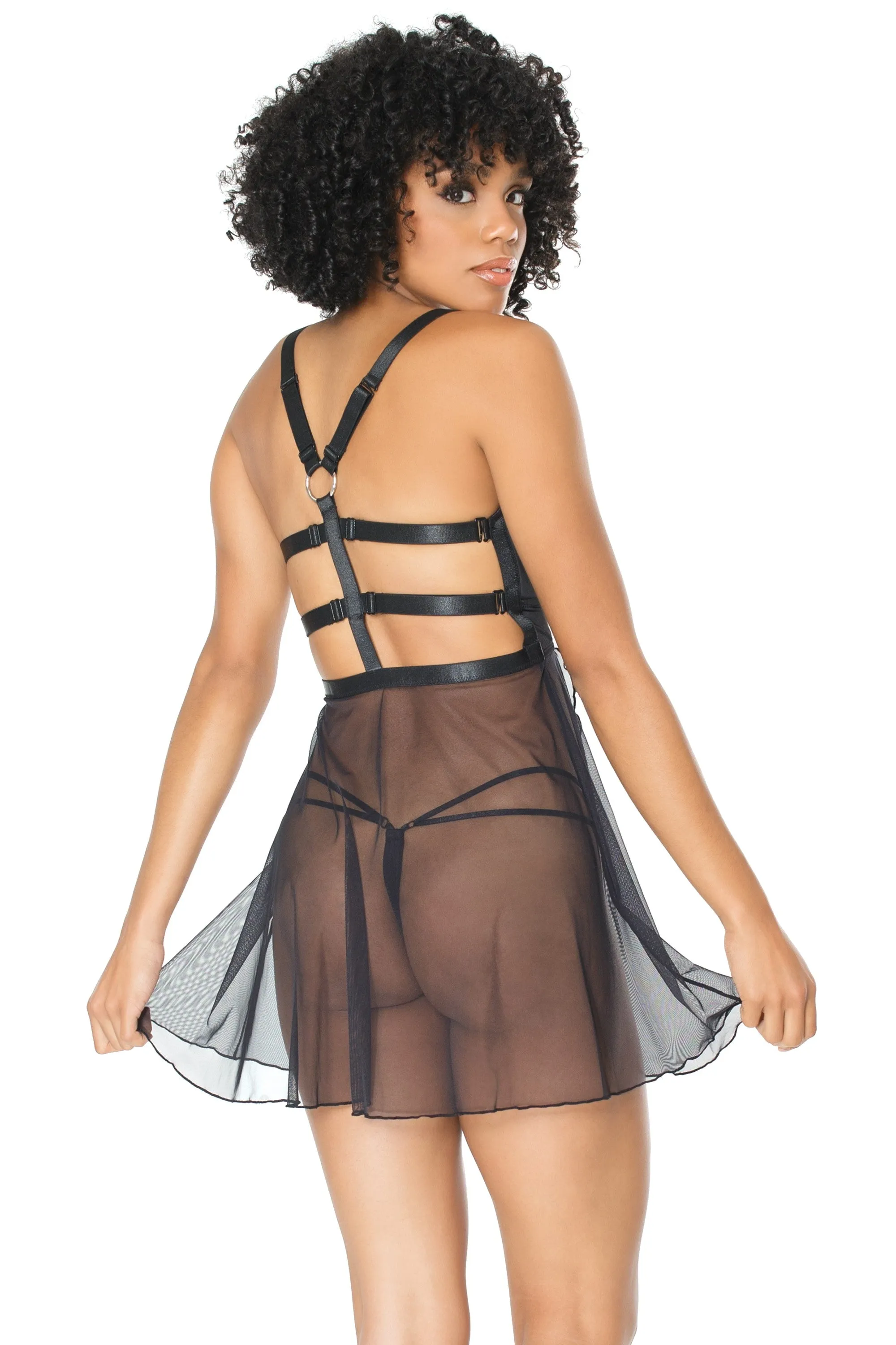 Hard to Hold On To Strappy Back Babydoll