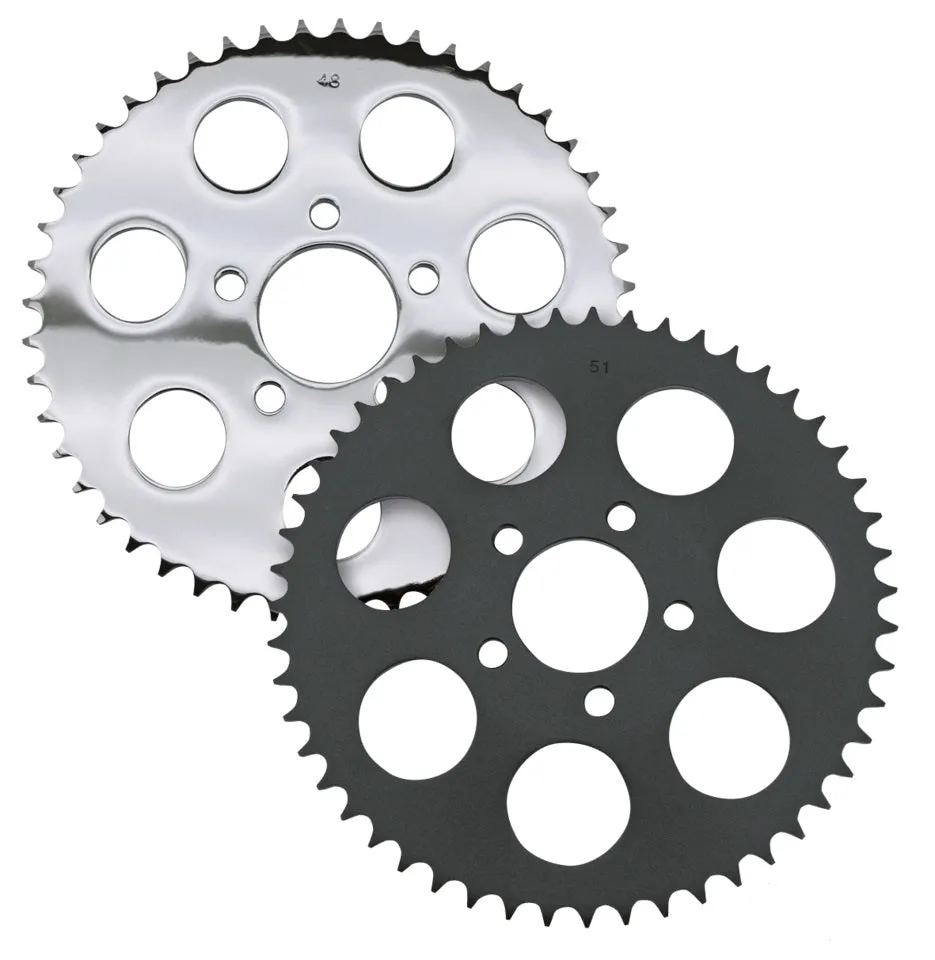 Harley 51 Tooth Chrome Rear Wheel Sprocket for Belt to Chain Conversion - Zodiac 201654