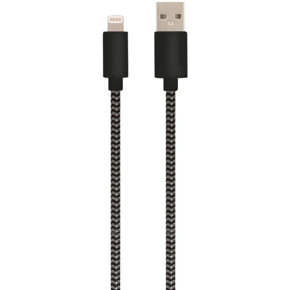 Helix ETHLTBLK Charge & Sync USB Cable with Lightning Connector, 5ft (Black)