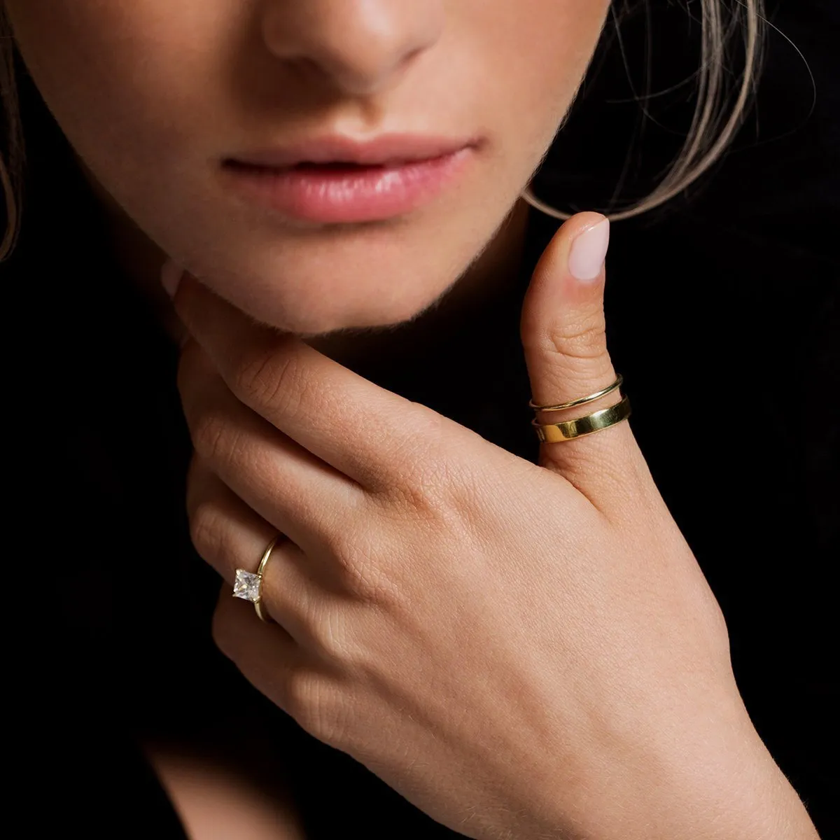 Hidden Halo Engagement Ring