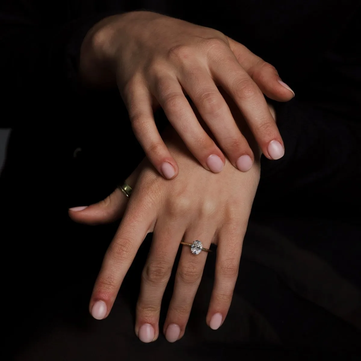 Hidden Halo Engagement Ring