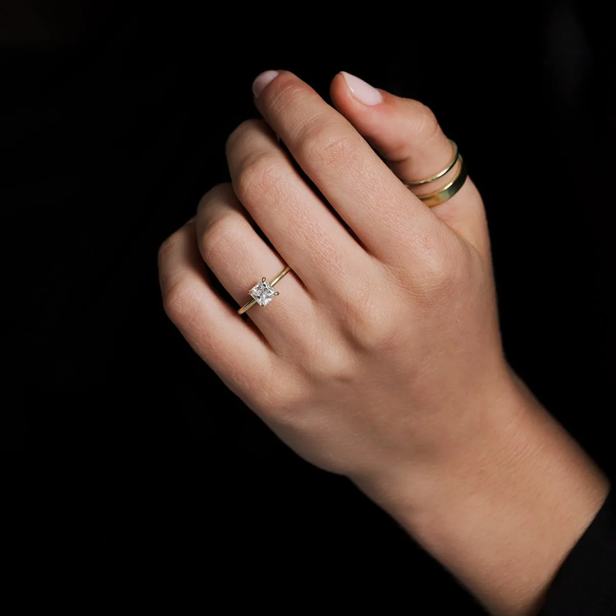 Hidden Halo Engagement Ring