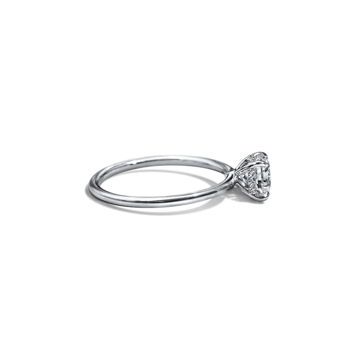 Hidden Halo Engagement Ring