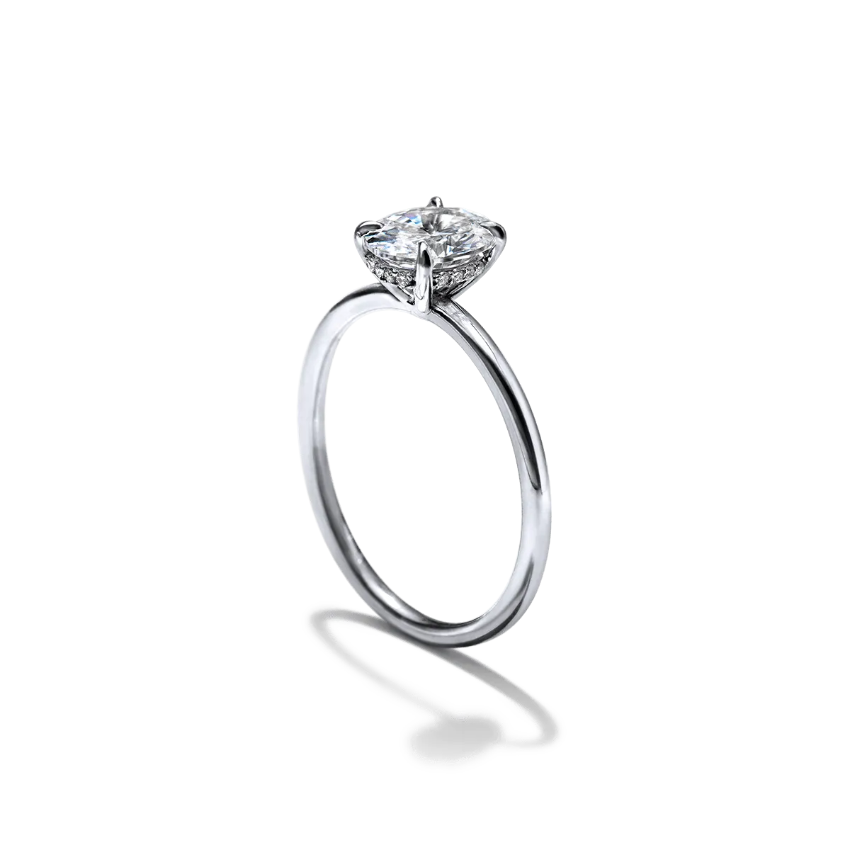 Hidden Halo Engagement Ring