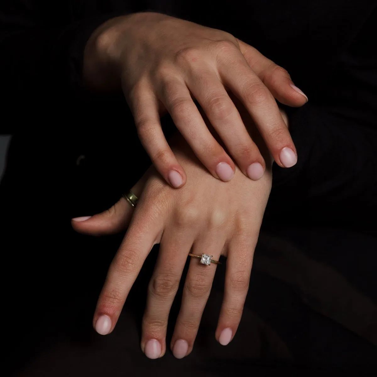 Hidden Halo Engagement Ring