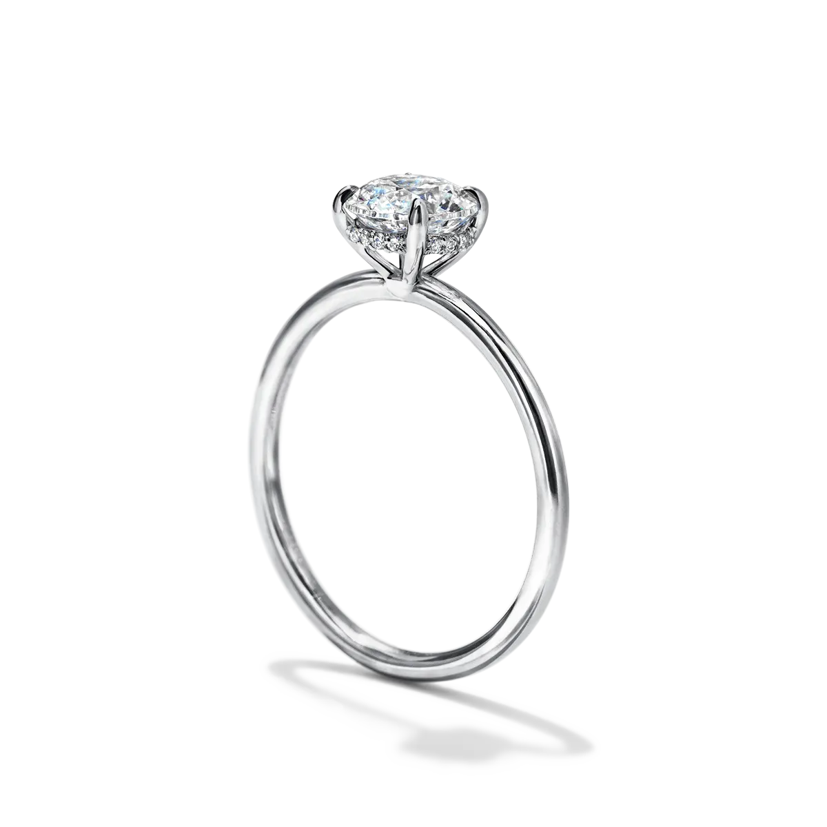 Hidden Halo Engagement Ring