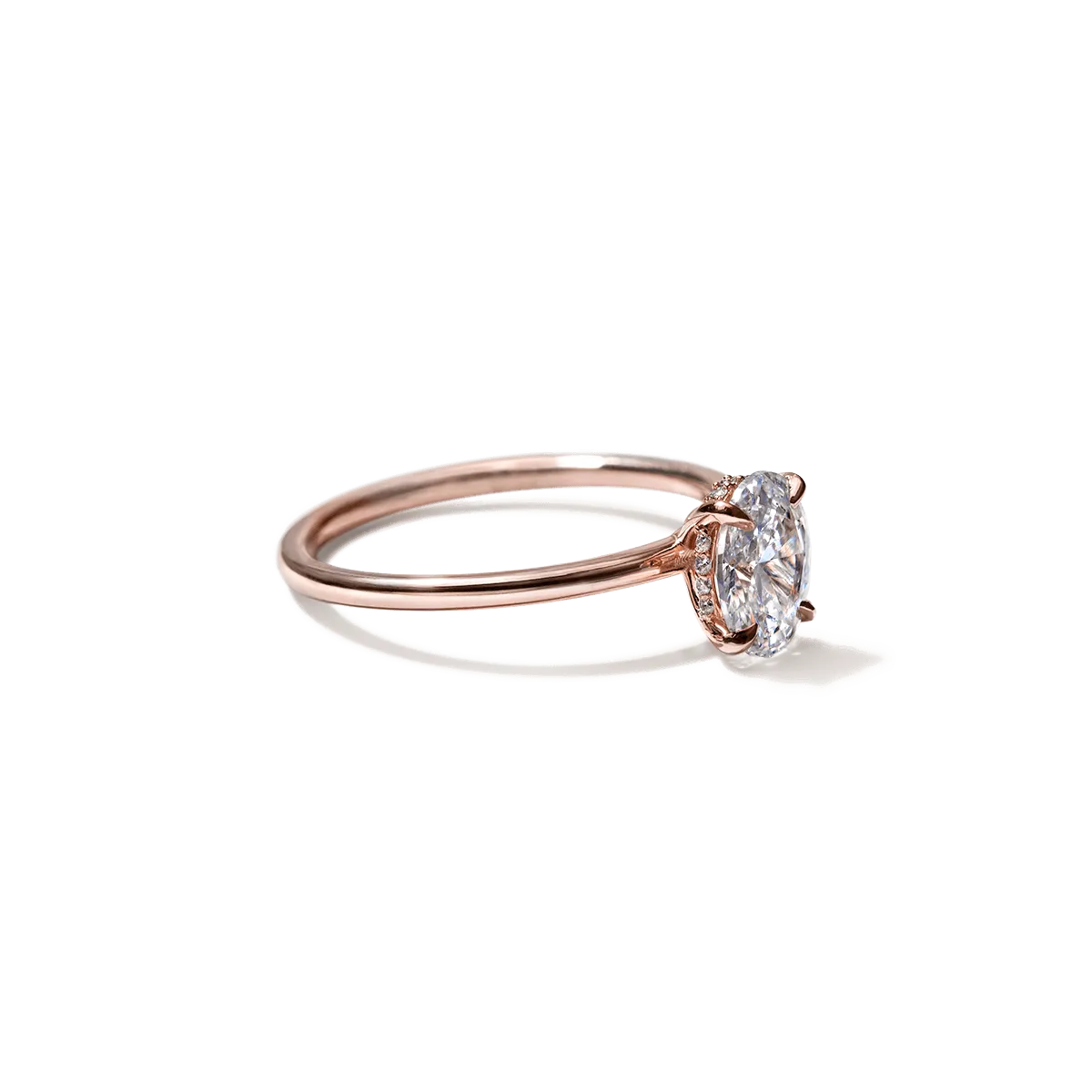 Hidden Halo Engagement Ring